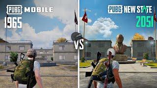 PUBG New State Erangel 2051 VS PUBG Mobile Erangel 1965 | Map Comparison