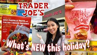 NEW at Trader Joe's HOLIDAY items shop with me at trader joe's haul| trader joe's fall items