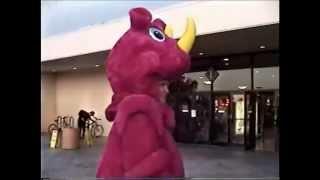 Smoochy the rino costume at metro center mall