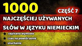 1000 Najczęściej używanych słów w języku niemieckim część 7