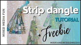 How To Make A Collage Paper Strip Dangle - Tutorial