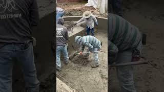 INSANE Swimming Pool Construction (Gunite)  #shorts