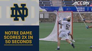 Notre Dame Scores Twice In 50 Seconds