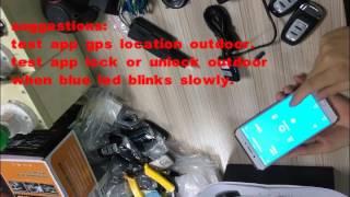 how to set mobile app to control car central lock unlock start stop engine