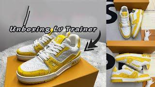 Unboxing LV Louis vuitton Trainer Yellow sneaker review