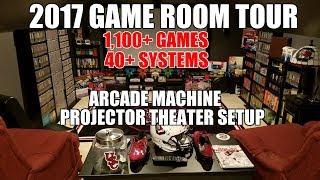 2017 Game Room Tour - Theater Room, Arcade Machine, 1100+ Games, 40+ Systems