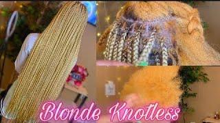 Blonde Small Knotless Box Braids TUTORIAL | •BraidsbyTyTi