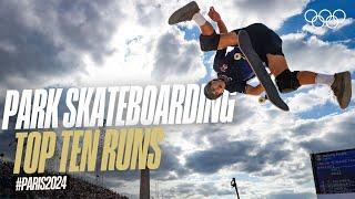 Top 10 BEST Runs from #Paris2024 | Men's Park Skateboarding