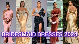 Bridesmaid Dress Design and Styles in 2024 | Satin Evening Gowns | Prom Dresses | Mermaid Dresses