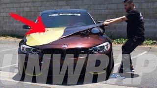 UNWRAPPING BMW M4 - Vinyl Car Wrap Removal