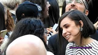 Sofia Carson comforts a crying superfan by seeing her in front of her