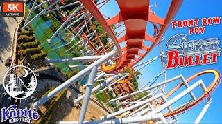 Silver Bullet Front Seat POV OnRide 5K 60FPS UHD | West Coast B&M Invert Coaster | Knotts Berry Farm