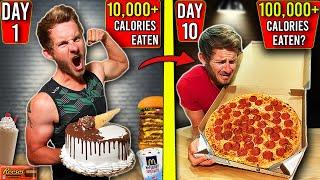 I Did A 10,000+ Calorie Challenge EVERY DAY.. For 10 Days In a Row!