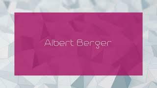 Albert Berger - appearance