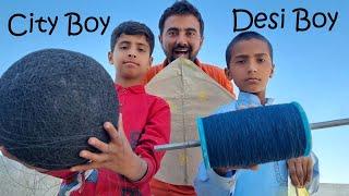 City Boy Vs Desi Boy Kite Cutting Challenge Shoot From Sony Camera Audio Quality Rode Microphone