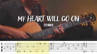 TITANIC - My Heart Will Go On en guitarra Fingerstyle | Tutorial | TAB fácil