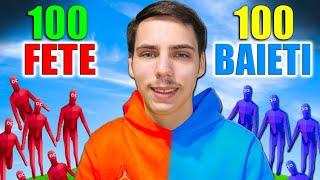 100 BAIETI vs 100 FETE ! CINE CASTIGA ?