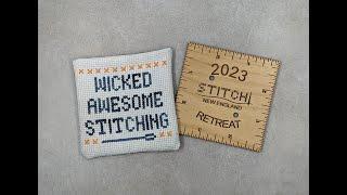 Flosstube Extra: Cross Stitch Corner Gauge Pocket Finishing Tutorial