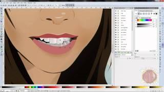 Inkscape Vector Art Time Lapse Face Portrait Speed Drawing Akichuu