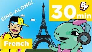 30 Minute French Sing-Along Compilation for Beginners | BASHO & FRIENDS 4k Learning Songs for Kids