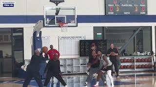 PAUL GEORGE & JOEL EMBIID IN TODAY POST PRACTICE & BOTH ARE LISTED OUT FOR TOMORROWS GAME VS ROCKETS