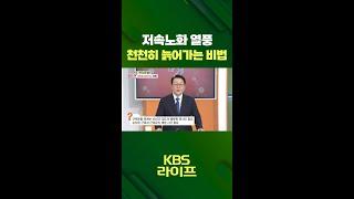저속노화 열풍‍️ 천천히 늙어가는 비법 [무엇이든 물어보세요] | KBS 방송