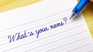 “What's your name ? ”  in Cursive handwriting | i Write #Shorts