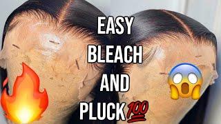 HOW TO: BLEACH KNOTS AND PLUCK LACE FRONT WIGS/LACE CLOSURES FOR BEGINNERS  l LUCY BENSON