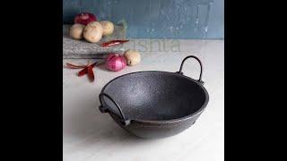 How to Season Cast Iron kadai | Traditional way | In 3 Simple steps