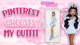 DRESS TO IMPRESS but PINTEREST CHOOSES MY OUTFIT PART TWO | roblox 