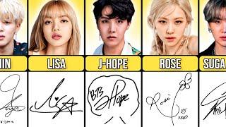 Coolest Signatures from K-pop Idols