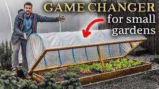How to Build a STRONG Hinged Hoop House for Raised Beds