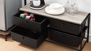 Suprima® Multipurpose Drawers with Shelf - Black / Royal Oak Top