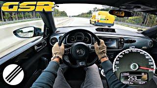 VW BEETLE GSR TOP SPEED DRIVE ON GERMAN AUTOBAHN 