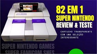 Cartucho de Super Nintendo Transparente com 82 Jogos em 1 do AliExpress