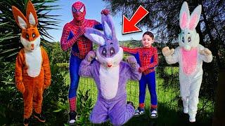 O COELHO MALVADÃO - SPIDERMAN vs OS COELHÕES! VAMOS CAPTURAR ELES - Parte 1