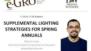 e-GRO Webinar - Supplemental lighting