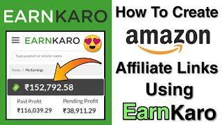 How To Create Amazon Affiliate Links Using EarnKaro? Amazon Affiliate Marketing? EarnKaro-6