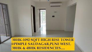 |3BHK APARTMENTS 1092 Sqft Carpet Area FOR SALE @PIMPLE SAUDAGAR ,PUNE| CALL +919322124256|