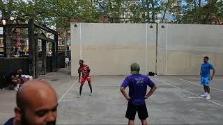 Grand Street Pk - Dan P & Tywan vs Joe & Fernan - Doubles Handball Filmed By Shena - 4.29.2024