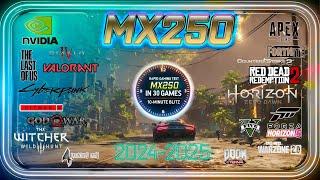 NVIDIA Geforce MX250 in 30 GAMES      | Gaming Test in 2024 |