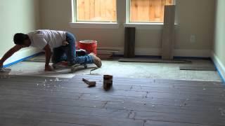 Woodlike tile Installation, video