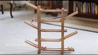 Amish Made Wooden Car Roller Toy (Natural)