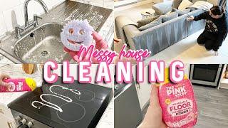EXTREMELY MESSY HOUSE CLEAN | HOME RESET | CLEANING MOTIVATION 2024