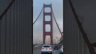 Driving on the iconic Golden Gate Bridge, connecting San Francisco to Marin County in California!