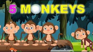 Five Little Monkeys + The Boo Boo Song @DelTvKids #kidsvideos