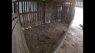 BUILDING A PIG PEN IN THE BARN FOR PIGLETS