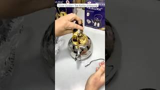 Golden-Silver Tea Kettle Unboxing Induction base Kitchen Appliances #cooking #kettle #gadgets #unbox