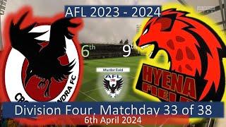 2023 - 2024 Division Four MD33, Crow Alexandra v Hyena Field