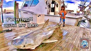 CROCKETT FISHING WITH HIS DAD MARKTHESHARK MIAMI !!